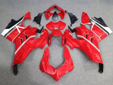 Carene Moto Ducati Panigale V4 V4S 2020-2021 - Bianco Rosso Nero Lucido Banda