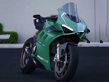 Carene Moto Ducati Panigale V4 V4S 2020-2021 - Verde Opaco Bianco