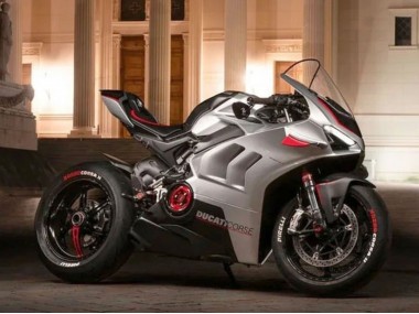 Carene Moto Ducati Panigale V4 V4S 2020-2021 - Argento Rosso Nero