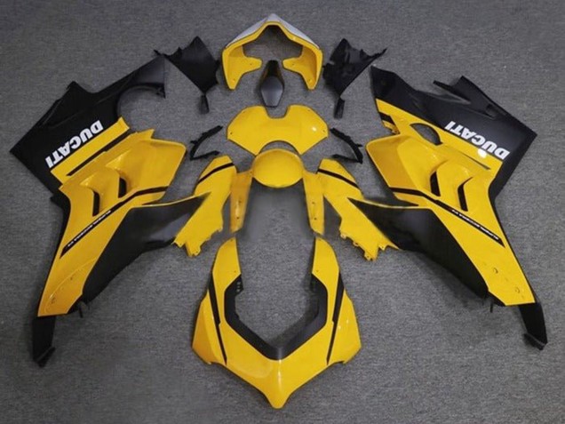 Carene Moto Ducati Panigale V4 V4S 2020-2021 - Giallo Bianco Nero Opaco