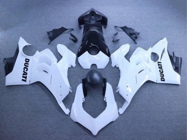 Carene Moto Ducati Panigale V4 V4S 2020-2021 - Bianco Nero Lucido