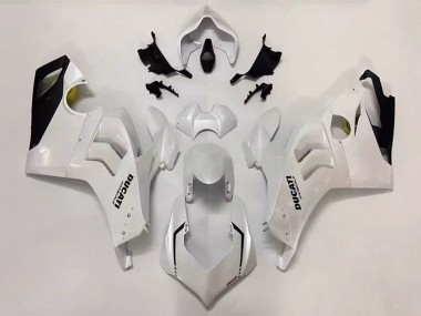 Carena Moto Ducati Panigale V4 V4S 2020-2021 - Bianco Perla Nero Lucido