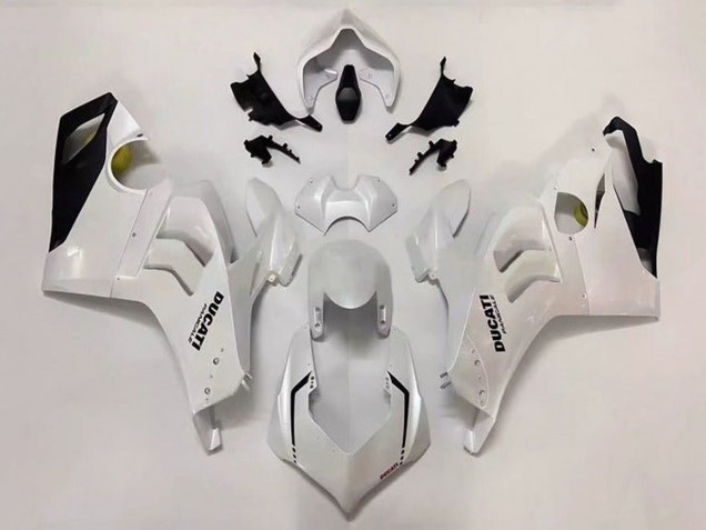 Carena Moto Ducati Panigale V4 V4S 2020-2021 - Bianco Perla Nero Lucido