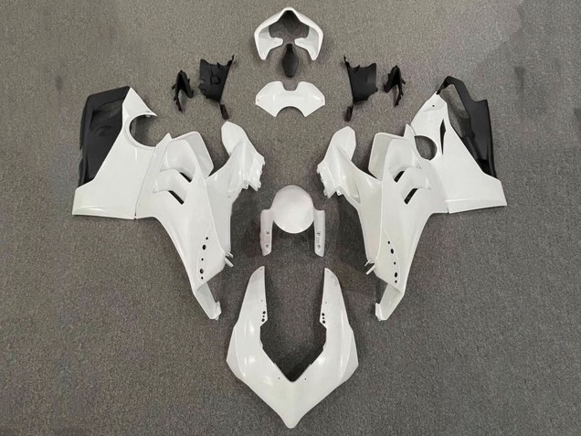 Carene Moto Ducati Panigale V4 V4S 2020-2021 - Bianco Perla Nero Lucido