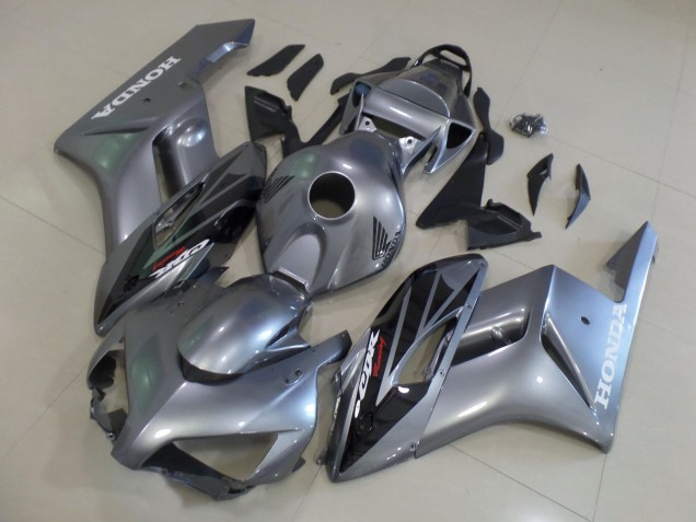 Carene Moto Honda CBR1000RR 2004-2005 - Argento Nero Lucido Banda