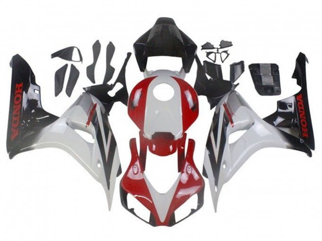 Carene Moto Honda CBR1000RR 2006-2007 - Bianco Rosso Nero Lucido Fade
