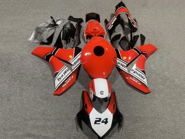 Carene Moto Honda CBR1000RR 2008-2011 - Rosso Bianco Nero Lucido 24