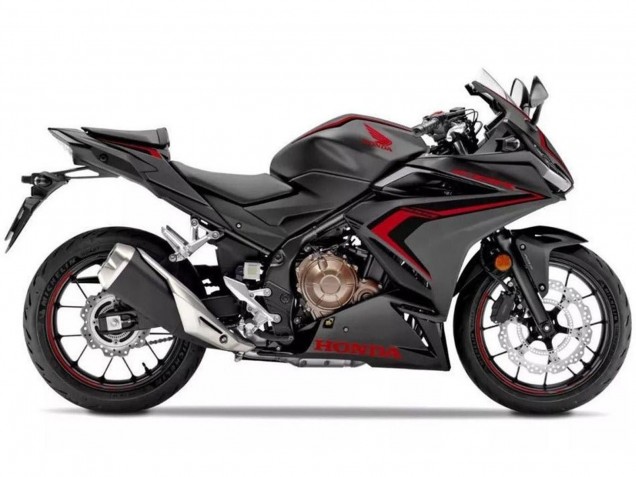 Carene Moto Honda CBR500R 2019-2021 - Nero Opaco Rosso Nero
