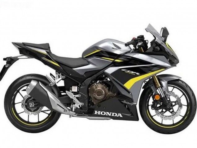 Carene Moto Honda CBR500R 2019-2021 - Argento Nero Lucido Giallo