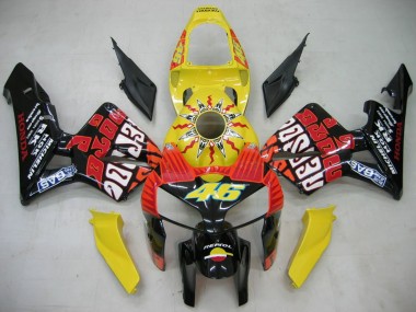 Carene Moto Honda CBR600RR 2005-2006 - Nero Giallo Rossi
