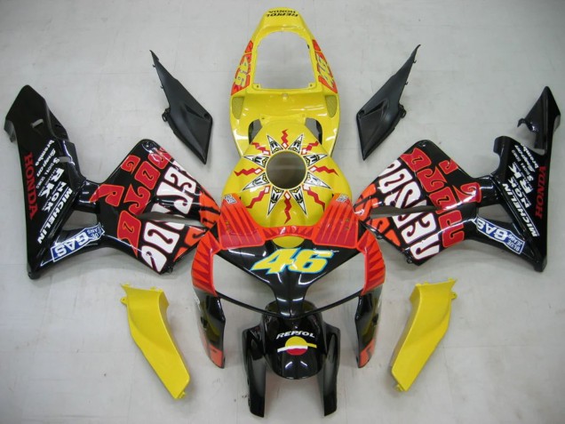 Carene Moto Honda CBR600RR 2005-2006 - Nero Giallo Rossi