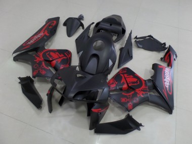 Carene Moto Honda CBR600RR 2005-2006 - Nero Opaco Rosso Opaco Gear