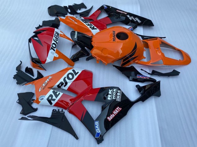 Carena Moto Honda CBR600RR 2013-2026 - Arancia Bianco Rosso Nero Lucido Repsol