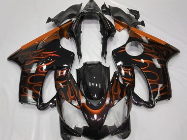 Carene Moto Honda CBR600 F4i 2004-2007 - Nero Lucido Arancia Fiamma