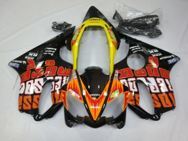 Carene Moto Honda CBR600 F4i 2004-2007 - Giallo Arancia Nero Lucido Rossi