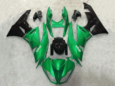 Carene Moto Kawasaki ZX6R 2009-2012 - Verde Nero Lucido Bianco Ninja