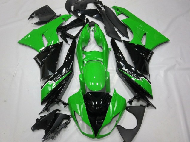 Carene Moto Kawasaki ZX6R 2009-2012 - Verde Nero Lucido Bianco
