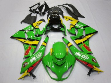 Carene Moto Kawasaki ZX6R 2009-2012 - Verde Giallo Rosso Nero Trick Star Red Bull