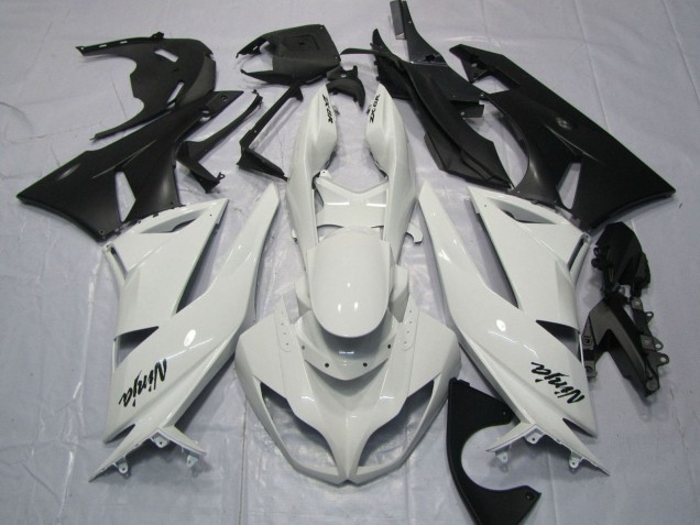 Carene Moto Kawasaki ZX6R 2009-2012 - Bianco Nero Opaco