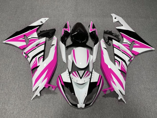 Carene Moto Kawasaki ZX6R 2009-2012 - Bianco Rosa Nero