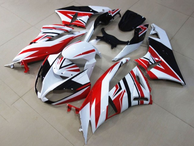 Carene Moto Kawasaki ZX6R 2009-2012 - Bianco Rosso Nero