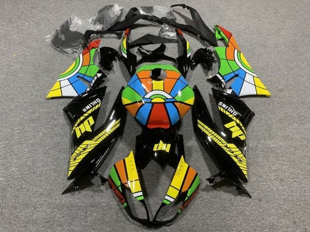 Carene Moto Kawasaki ZX6R 2009-2012 - Nero Lucido Multicolore
