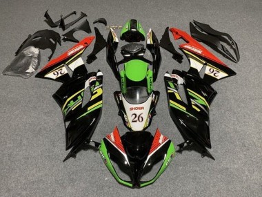 Carene Moto Kawasaki ZX6R 2009-2012 - Verde Nero Lucido Bianco Rosso Showr 26