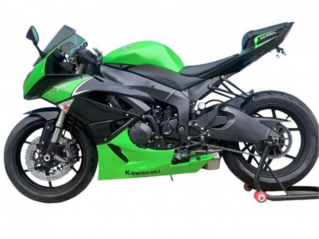 Carene Moto Kawasaki ZX6R 2009-2012 - Verde Nero Opaco