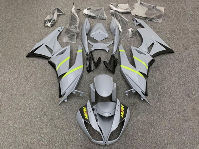 Carene Moto Kawasaki ZX6R 2009-2012 - Grigio Giallo Banda