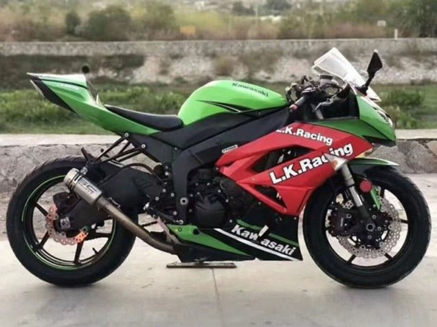 Carene Moto Kawasaki ZX6R 2009-2012 - Verde Rosso Nero Bianco L.K. Corsa