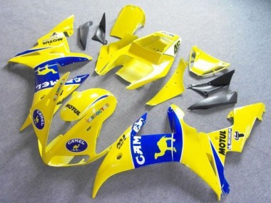 Carene Moto Yamaha YZF R6 2003-2004 - Giallo Blu Cammello Motul