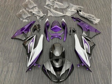 Carene Moto Kawasaki ZX6R 2009-2012 - Viola Bianco Argento Nero