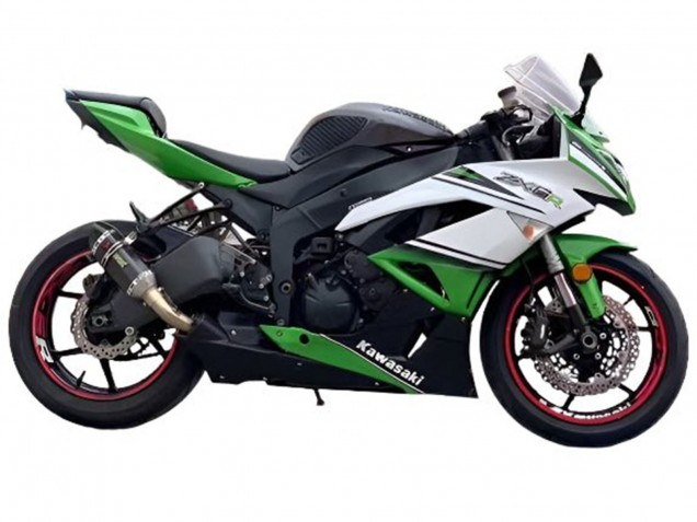 Carene Moto Kawasaki ZX6R 2009-2012 - Bianco Verde Nero