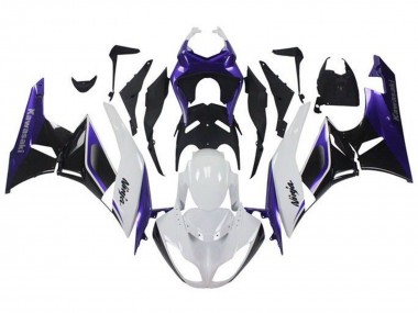 Carene Moto Kawasaki ZX6R 2009-2012 - Viola Bianco Nero