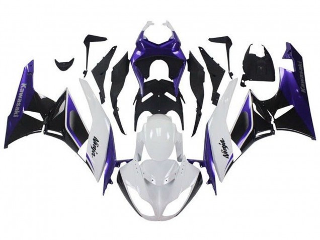 Carene Moto Kawasaki ZX6R 2009-2012 - Viola Bianco Nero