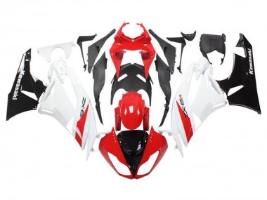 Carene Moto Kawasaki ZX6R 2009-2012 - Rosso Bianco Nero