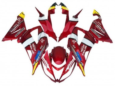 Carene Moto Kawasaki ZX6R 2013-2018 - Rosso Giallo Bianco Blu