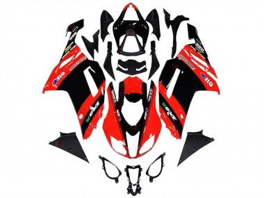 Carene Moto Kawasaki ZX6R 2013-2018 - Rosso Nero Elf