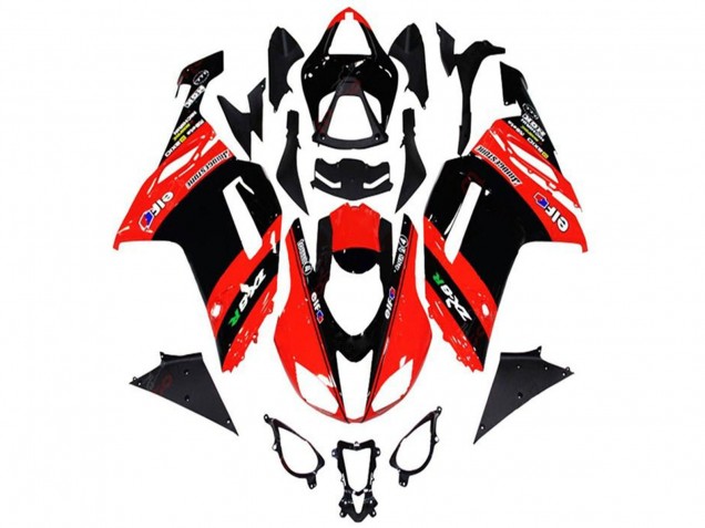 Carene Moto Kawasaki ZX6R 2013-2018 - Rosso Nero Elf