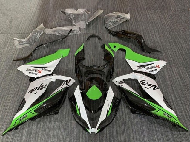 Carene Moto Kawasaki ZX6R 2013-2018 - Verde Bianco Nero
