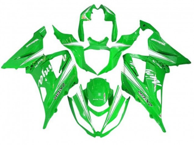 Carene Moto Kawasaki ZX6R 2013-2018 - Verde Bianco