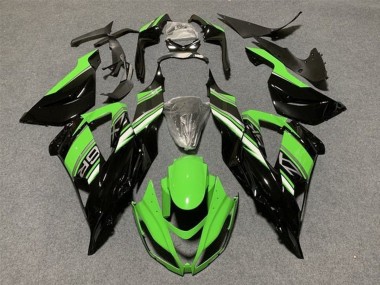 Kit Carena Moto Completo Kawasaki ZX6R 2013-2018 - Verde Nero Lucido