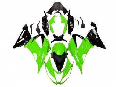 Kit Carena Moto Kawasaki ZX6R 2013-2018 - Verde Nero Lucido