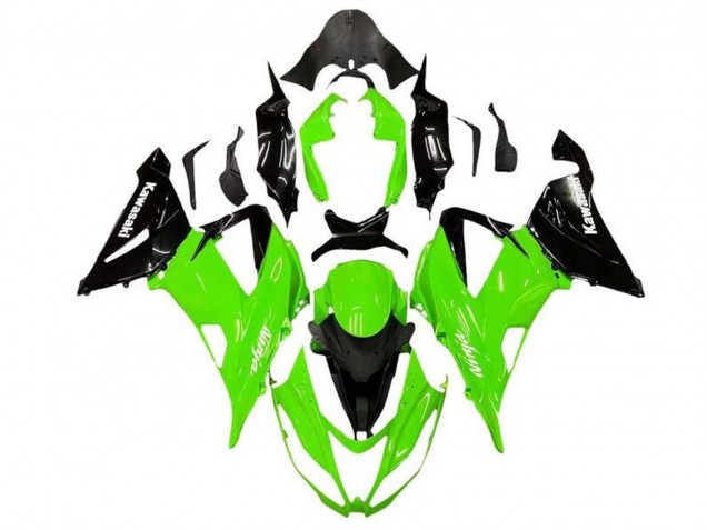 Kit Carena Moto Kawasaki ZX6R 2013-2018 - Verde Nero Lucido