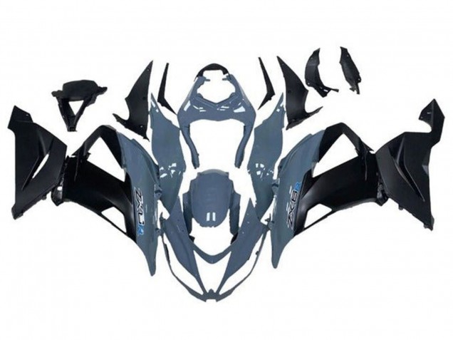 Carene Moto Kawasaki ZX6R 2013-2018 - Grigio Nero Opaco