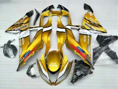 Carene Moto Kawasaki ZX6R 2013-2018 - Oro Bianco Nero