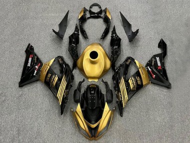 Carene Moto Kawasaki ZX6R 2013-2018 - Oro Nero Lucido