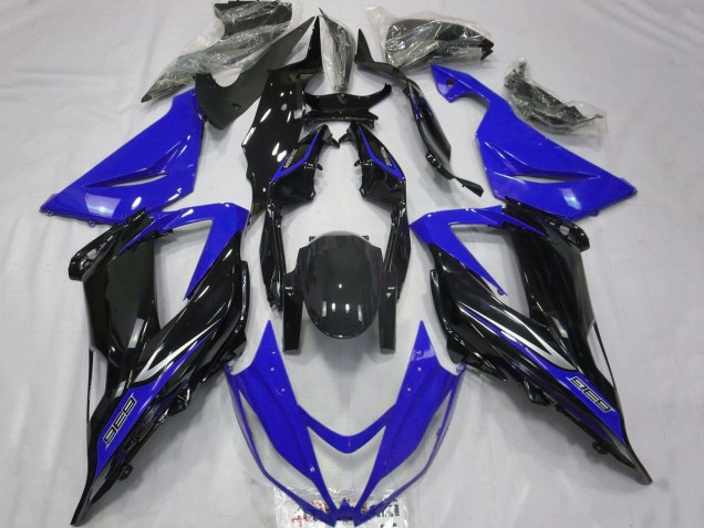 Carene Moto Kawasaki ZX6R 2013-2018 - Blu Nero Lucido