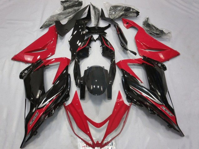 Carene Moto Kawasaki ZX6R 2013-2018 - Rosso Nero Lucido