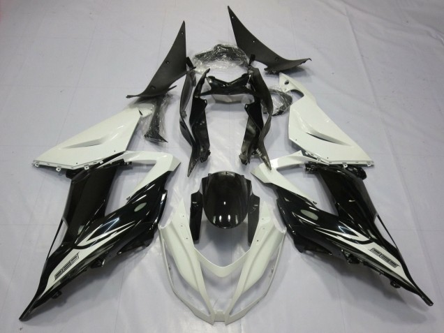 Carene Moto Kawasaki ZX6R 2013-2018 - Bianco Perla Nero Lucido